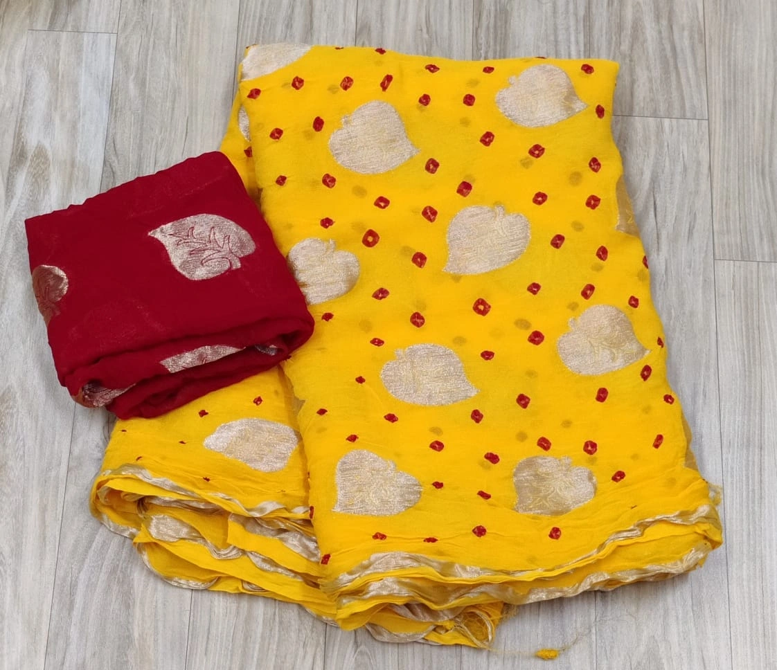 Pure Jorhat Fabric with Golden Border: Elegant Handcrafted Zari Saree-NSD-24-Yellow