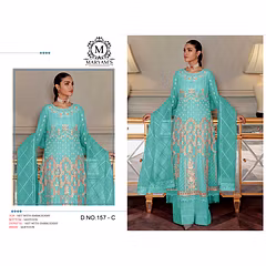 Heavy Butterfly Net with Embroidery & Diamond Work - Stunning Ethnic Ensemble