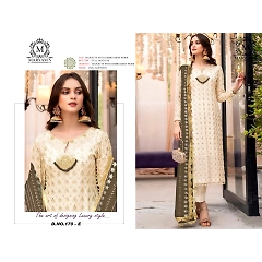 Sequence-Embroidered Faux Georgette Dress with Santoon Bottom