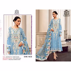 Heavy Fox Georgette Embroidered Suit Set with Organza Dupatta - Stunning and Stylish