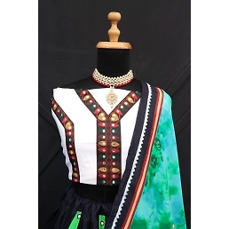 Lehenga: Elegant Muslin Cotton with Printed Design - Semi-stitched