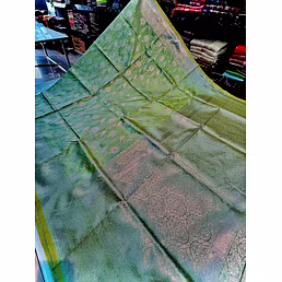 Sparkling Silver Jari on Pure Silk Saree