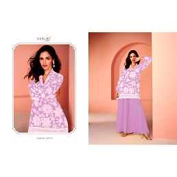 Embroidered Georgette Dress - Fully Stitched