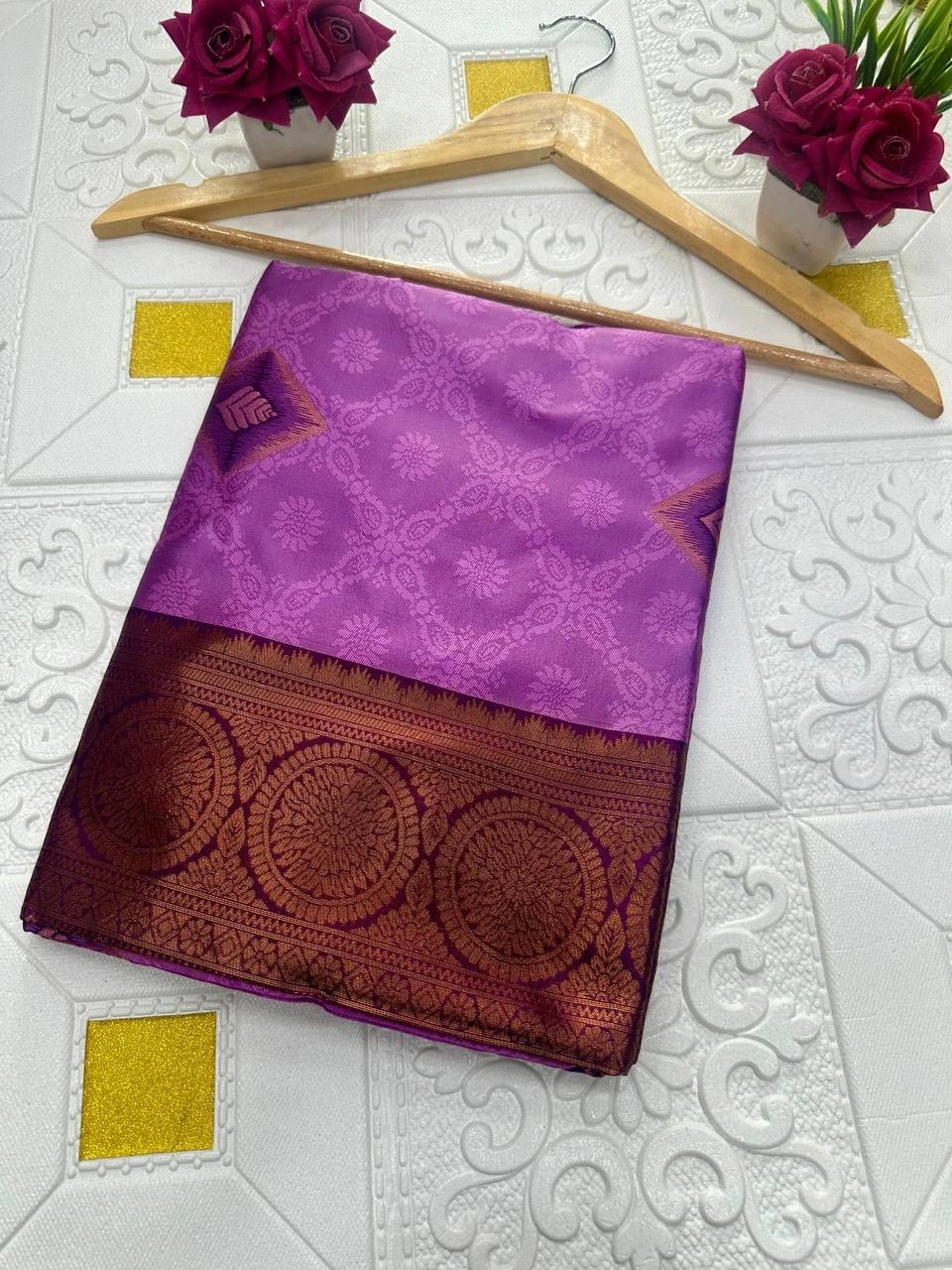 Kubera Elite Meena Silk Saree: Elegant, Lightweight, and Luxurious-RVR-06-Pink