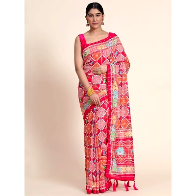 YNF Chanderi Cotton Saree with Silk Blouse - Elegant and Vibrant!