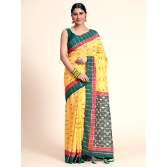Chanderi Cotton Saree with Silk Blouse - Elegant and Vibrant!