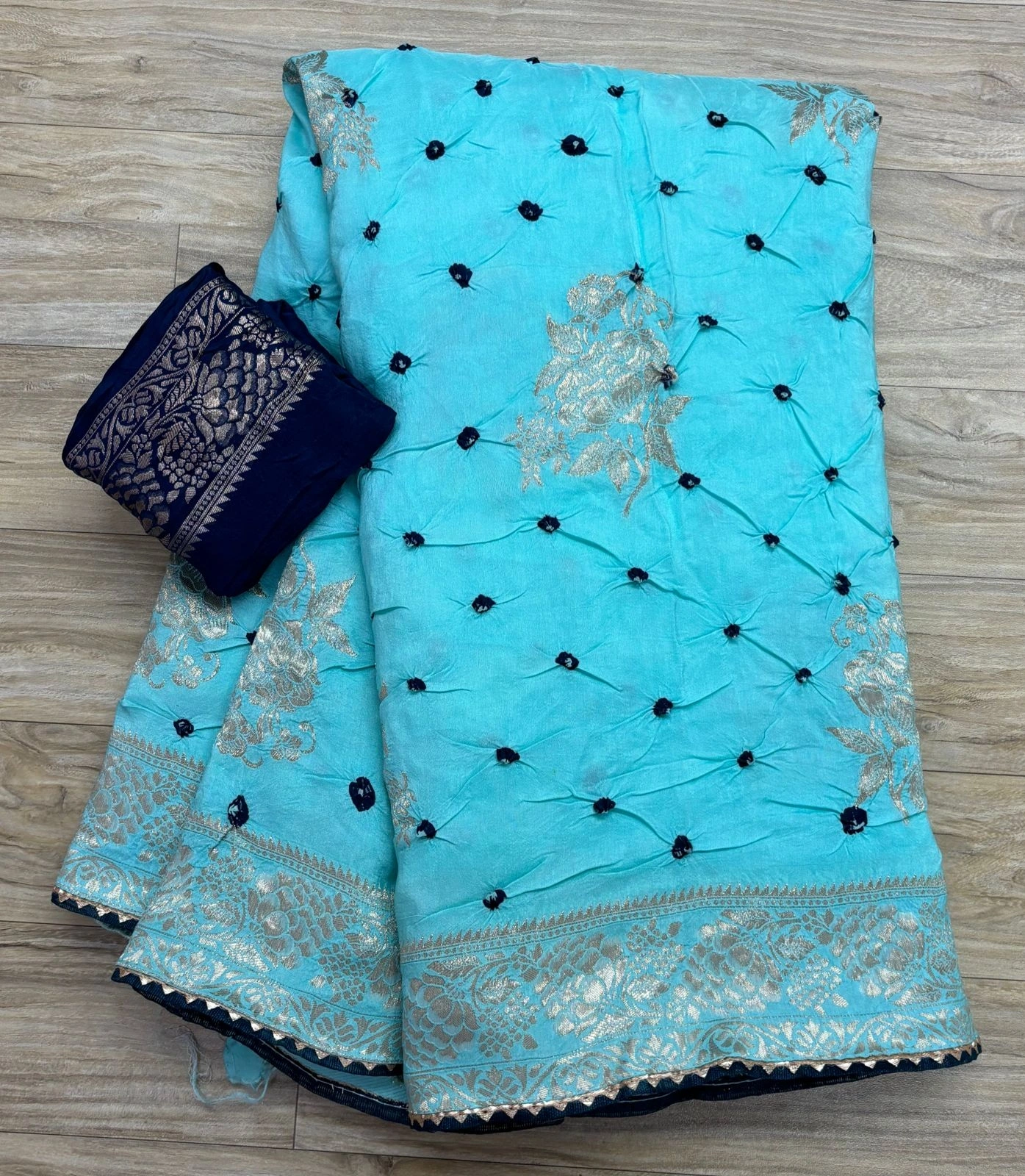 Pure Dola Silk Saree with Stunning Zari Design-Sky Blue-1