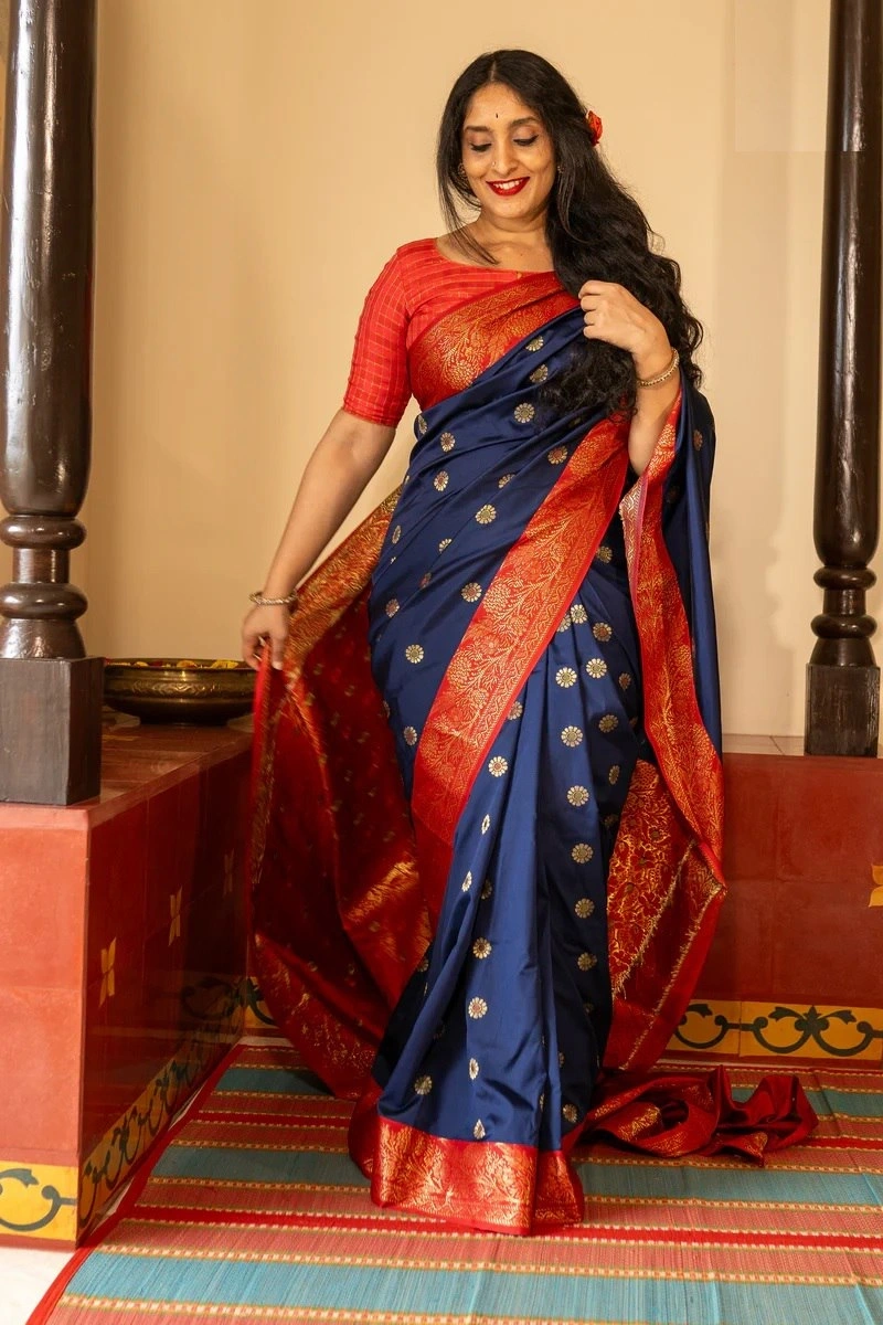 Banarasi Soft Silk Saree - Elegant, Lightweight, and Perfectly Colored-RAS-50117-Blue