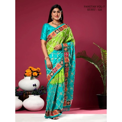 YNF Chinon Padding Soft Silk Saree with Embroidery and Diamond Work
