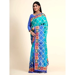 YNF Chinon Soft Silk Saree with Embroidery and Diamond Work
