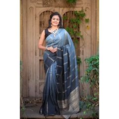 Rich Jacquard Saree with Woven Blouse - 6.3m