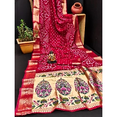 Handmade Kanjivaram Silk Saree with Rich Pallu and Border