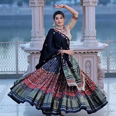Muslin Cotton Lehenga Set with Real Mirror Work - Complete Ensemble