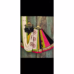 Muslin Cotton Lehenga Set with Real Mirror Work - Complete Ensemble