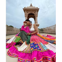 Muslin Cotton Lehenga Set with Real Mirror Work - Complete Ensemble
