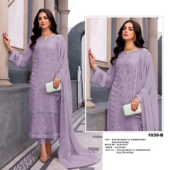 Heavy Fox Georgette Embroidered Semi-Stitched Suit