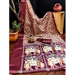 YNF Premium Patola Silk Saree: Rich, Conceptual, and Exquisite