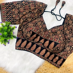 Premium Ajrakh Cotton Blouses: Stylish Summer Wear, Sizes 38-42, 15 Inches+ Length