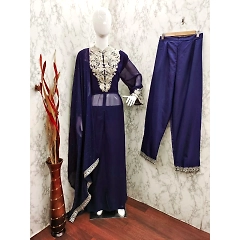 Elegant Butterfly Net Dress with Embroidery and Diamond Work