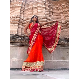 Stunning Pure Georgette Saree with Intricate Gotta Patti Embroidery