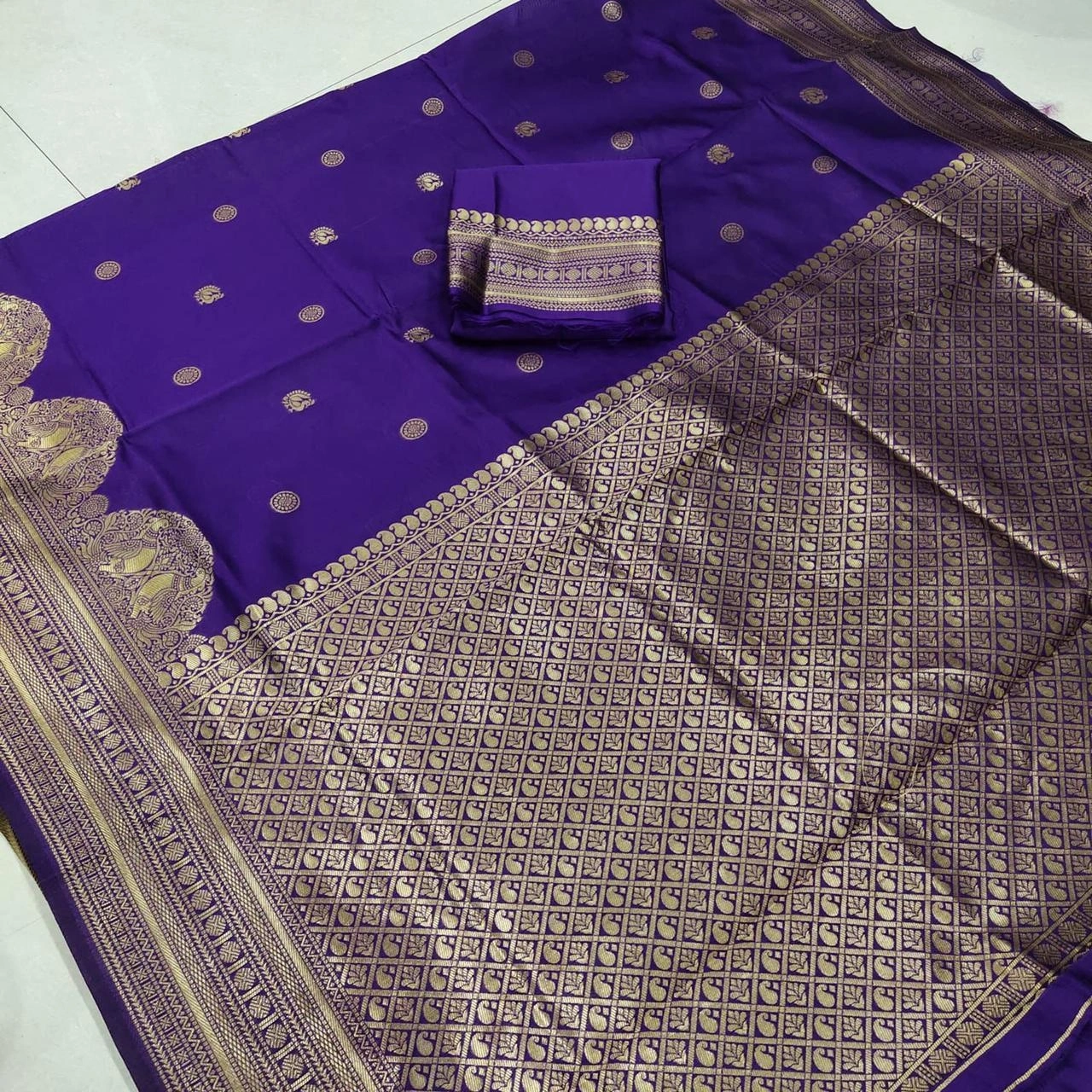 Organic Banarasi Sarees - Enchantingly Breathable for Weddings-Blue-3