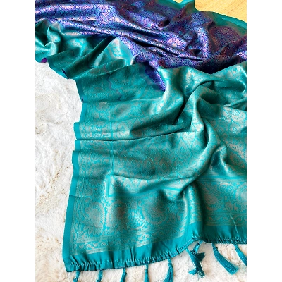 YNF Soft Kanjivaram Silk Saree: Rich Patola Weaving, Delicate Zari, Designer Blouse