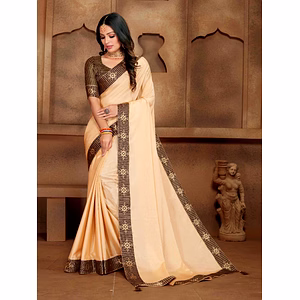 5.30 Length Vichitrta Cotton Saree with Dorby Jacquard Blouse - Elegant and Unique!