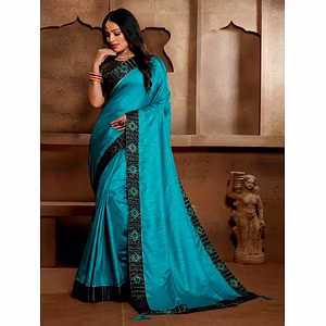 5.30 Length Vichitrta Cotton Saree with Dorby Jacquard Blouse - Elegant and Unique!