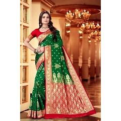 Luxurious Lichi Silk Saree with Rich Jacquard Work