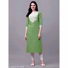 Stunning Embroidered Ruby Cotton Kurti in Multiple Sizes and Length