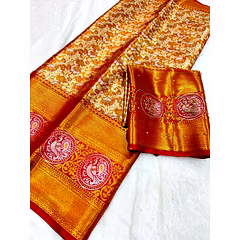 Silky Soft Kanjivaram Pattu Sarees with Rich Handwork
