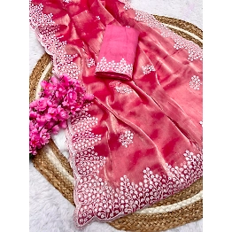 YNF Zimmy Choo Saree: Elegant Silk with Stunning Diamond Embroidery