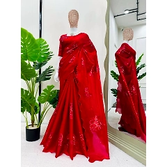 Jimmy Chu Designer Saree and Blouse with Sequin Work