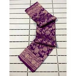 Pure Khadi Georgette Silk Saree with Rich Zari Weaving