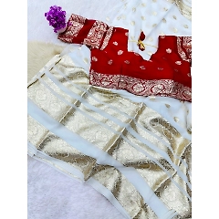 Viscose Georgette Saree: Bestseller with Stunning Running Contrast Blouse!
