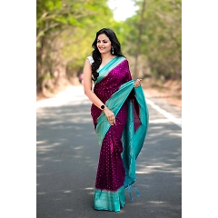 Pure Silk Georgette Blouse: Soft, Weaving, Exclusive Border - 10 words
