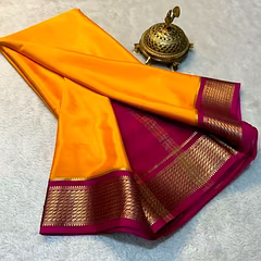 Mysore Crape Silk Dipawali Collection: Exquisite Silk Saree with Stunning Jari Border