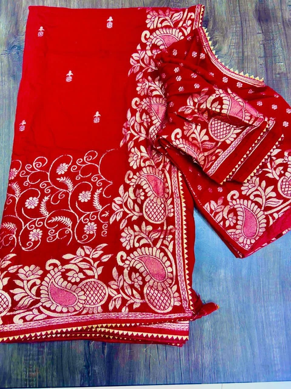 Fancy Silk Saree: Soft, Beautiful, Weaved with Elegance-Red-1