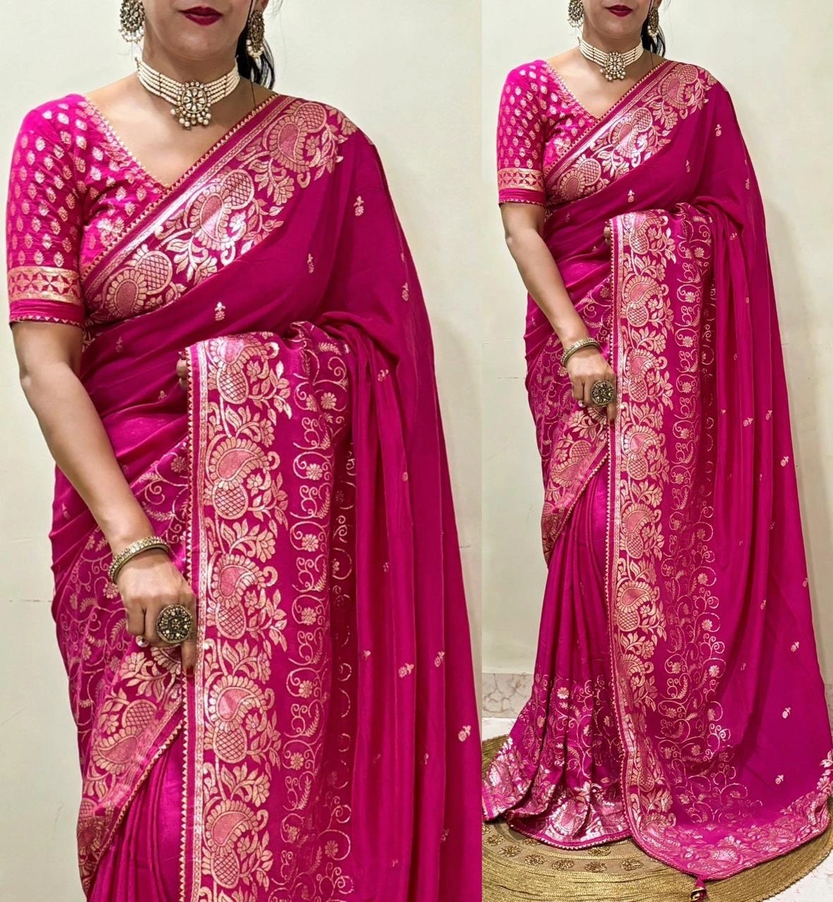 Fancy Silk Saree: Soft, Beautiful, Weaved with Elegance-RUD-07-Rani