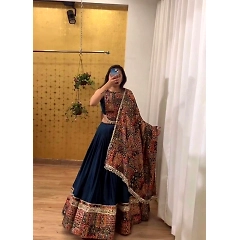 Pure Reyon Lehenga with Digital Print and Diamond Work - Lightweight and Stunning