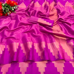 YNF Soft Kanchivaram Silk Saree with Pure Copper Zari and Beautiful Weaving
