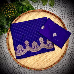 Georgette Saree with Designer Jaquuard Blouse and Viscose Border