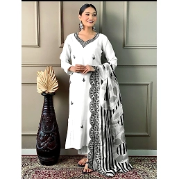 Chanderi Viscose Kurti with Embroidery - Stylish and Versatile Fashion!
