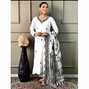 Chanderi Viscose Kurti with Embroidery - Stylish and Versatile Fashion!