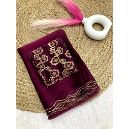 YNF Premium Cutwork Embroidered Jimmy Choo Designer Sarees - Beautiful and Exquisite!