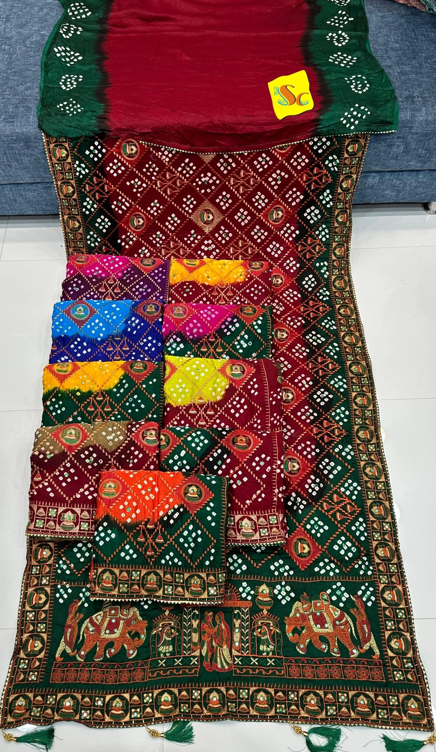 Kanjivaram Silk Saree with Full Heavy Thread and Zari Embroidery-Red-2