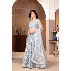 Premium Heavy Sequin Net Lehenga Set with Double Inner Covering