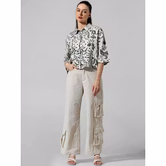 Cotton Linen 100% Ready-to-Wear Top - Sizes S-XXL, Length 23