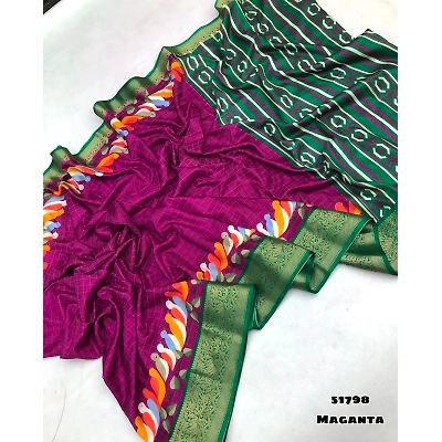 YNF Box Dola Silk Saree with Gold Matching Blouse - Exquisite Design!