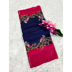 Lightweight Zari Checked Saree with Kalamkari Design